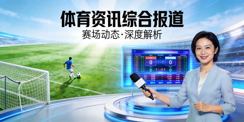 体育资讯综合报道 - 球场与新闻背景融合
